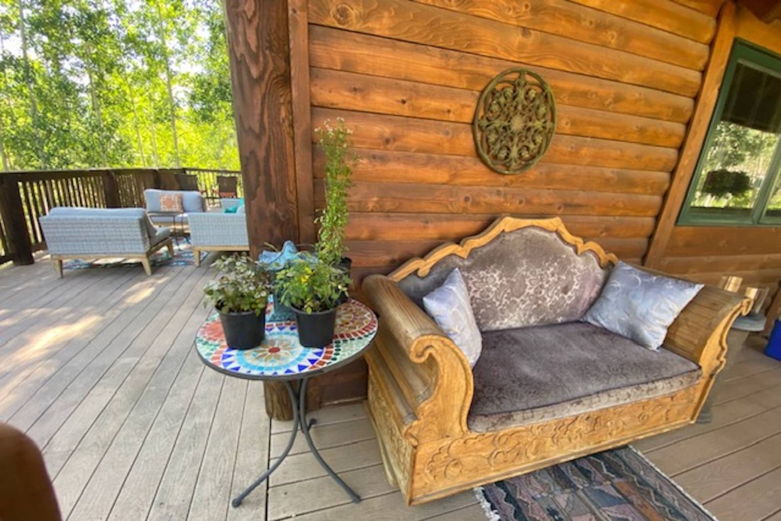 Outside sofa pictured