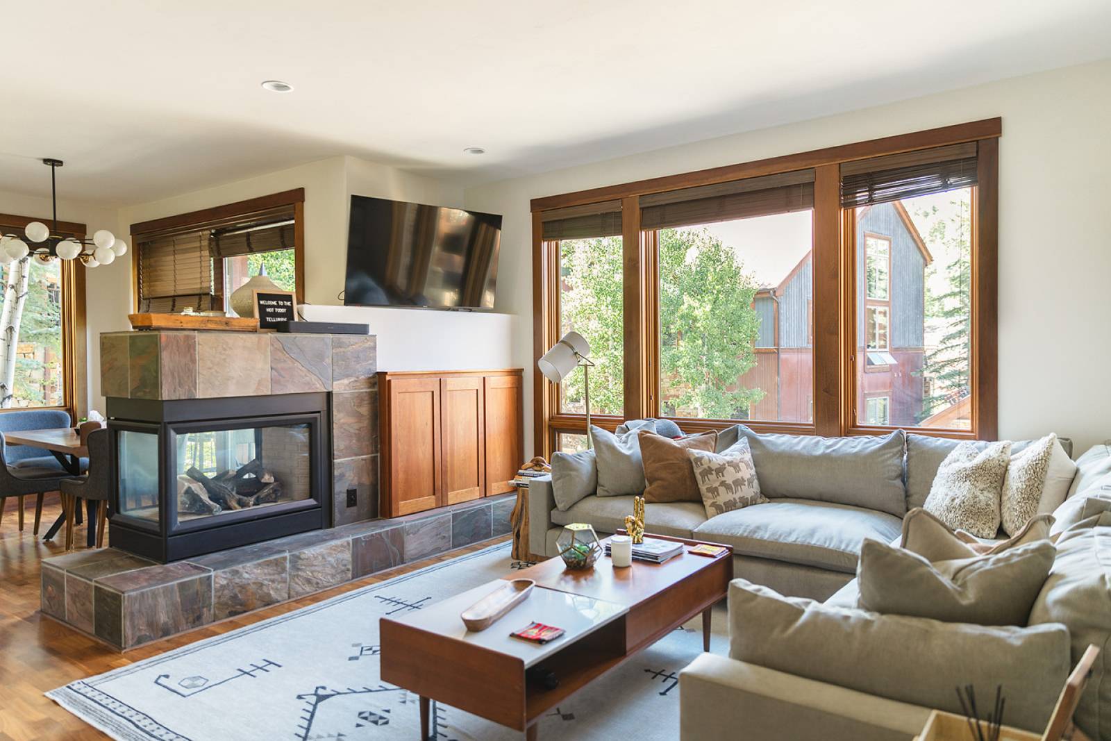 Sofa and a table in the living room